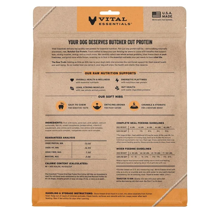 Vital Essentials FD Pork Soft Nibs 14oz