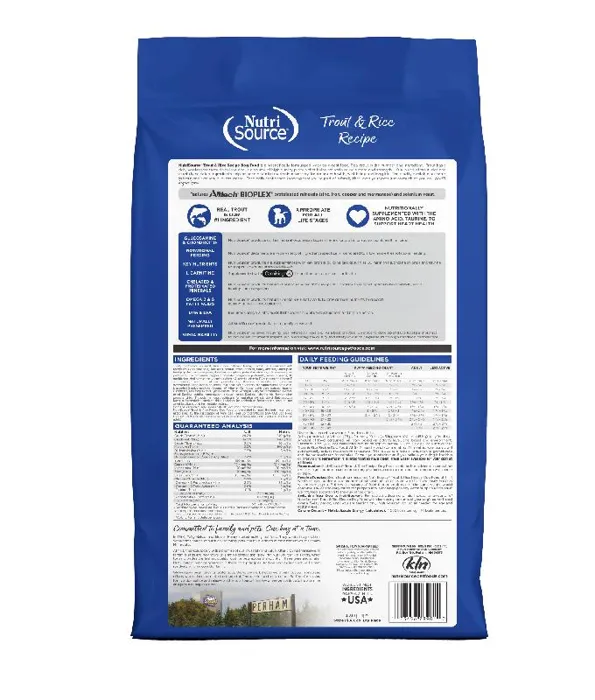 Nutrisource Dog Trout & Rice 5 Lb