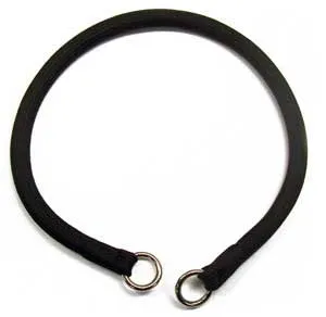 Round Nylon Dog Training Collar, Black, 3/8" X 18"