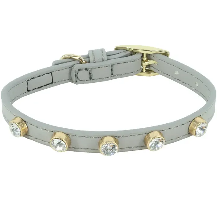Coastal Jeweled Collar Grey 8-10"