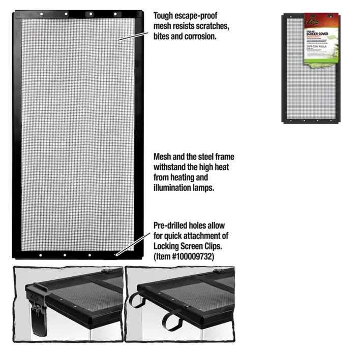 Metal Screen Cover Black 16"x8"