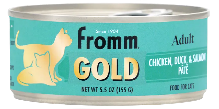 Fromm Gold Cat Can Pate Adult Chicken Duck Salmon 12/3 Oz