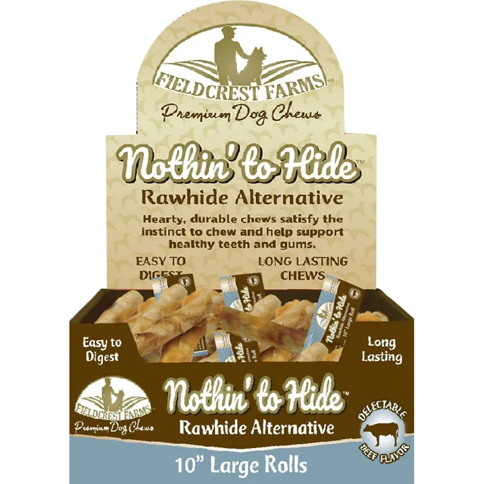 Nothin' to Hide Dog Beef Roll Large 8-10-in 24-ct