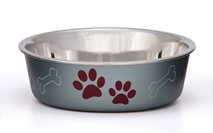 Loving Pets Bella Bowl Metallic Blueberry Medium