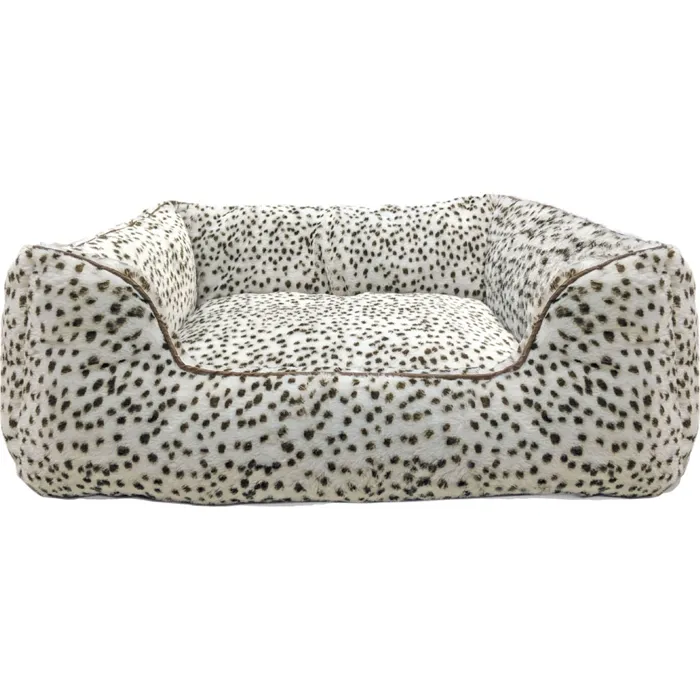 Sleep Zone Snow Leopard Step In Bed Snow Leopard 31 Inch