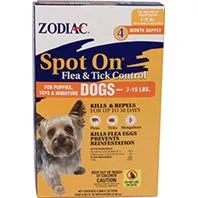 Zodiac Flea & Tick Spot-on Puppy 7-15 Lbs 4 Pack