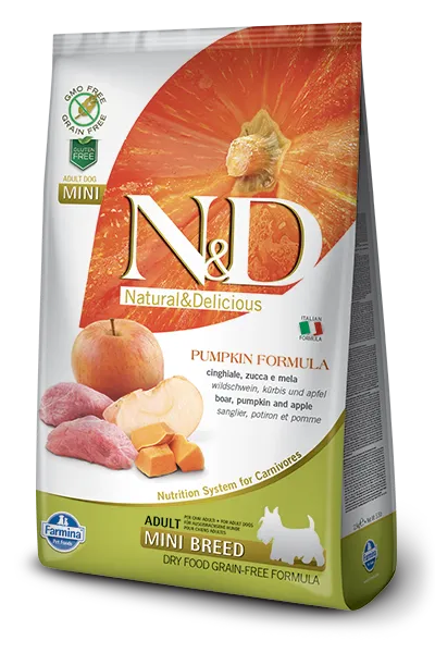 Farmina N&d Ppkn Boar & Apple Adult Mini Dog Dry Food, 5.5-lb