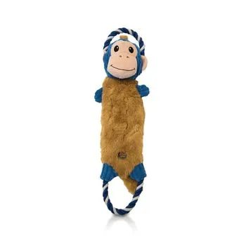 Rip 'ems Monkey Dog Toy Navy Large/18 Inch