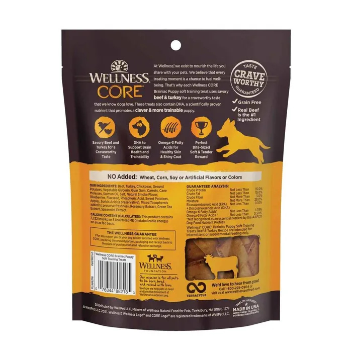 Wellness Core Puppy Brainiac Treat Beef/Turk 5oz