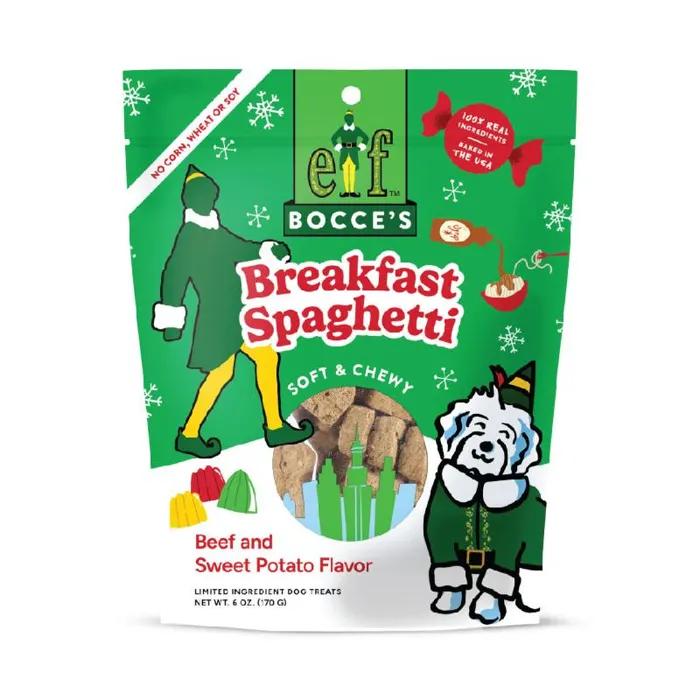 Bocce's Holiday Soft & Chewy Breakfast Spaghetti 6oz Bag