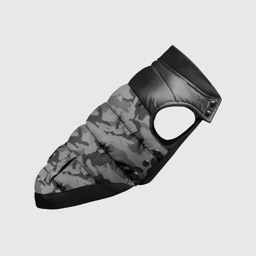 Summit Stretch Puffer Vest In Black Camo 10"