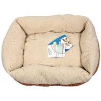 Self Warming Lounger Dog Bed Spice/creme 30"x24"