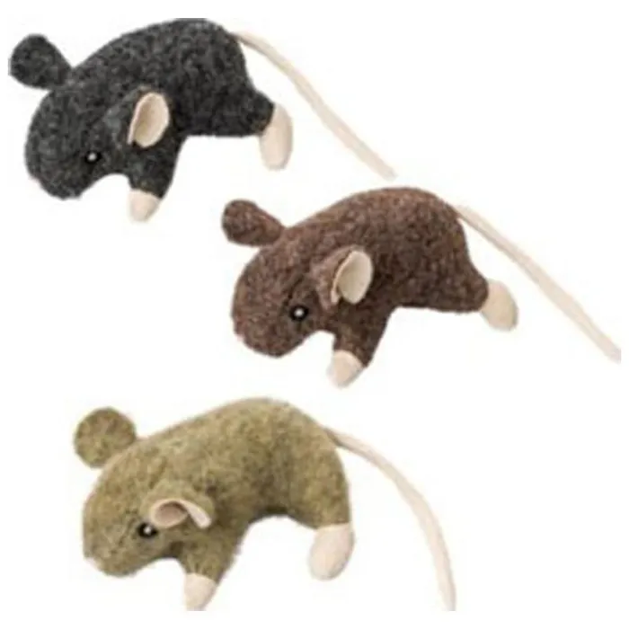 Spot Wool Mouse W/catnip Cat Toy Assorted 3.5in
