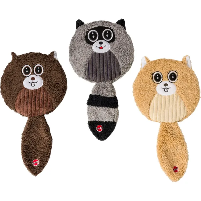 Plush Flat Jax Plush Dog Toy Assorted 13in;
