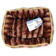 Fashion Lounger Dog Bed Brown/stripe 24 X 20"