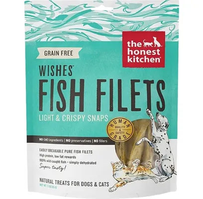 Wishes Dehydrated White Fish Filets Dog & Cat Treats 3-oz