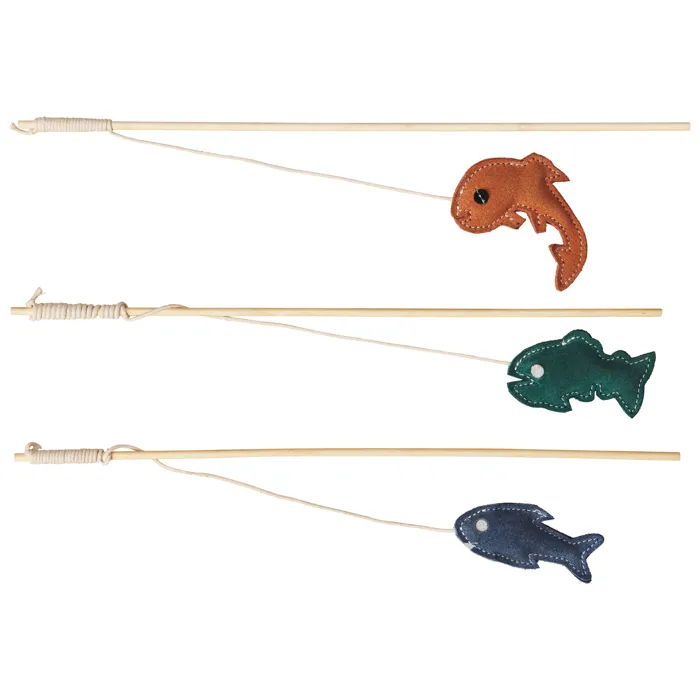 Spot Dura-Fused leather fish teaser wand assortment
