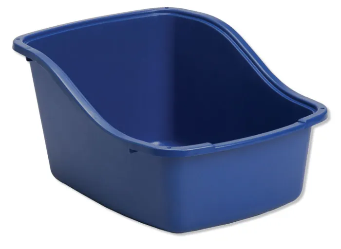 High Back Litter Pan Large Blue