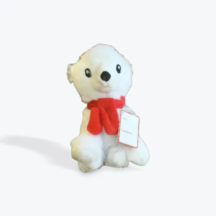 Territory Holiday Dog Toy Polar Bear Plush 8" 2025