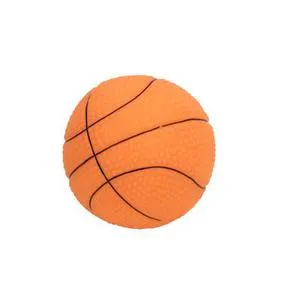 Vinyl Small Basketball Dog Toy, Orange, 2.5"