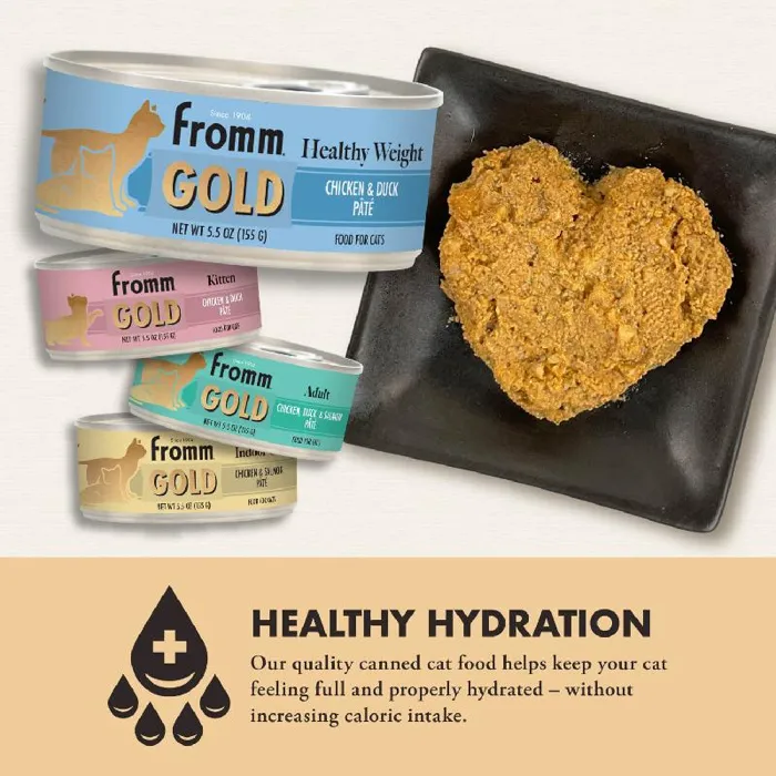 Fromm Gold Cat Can Pate Adult Healthy Weight Chick Duck 12/3
