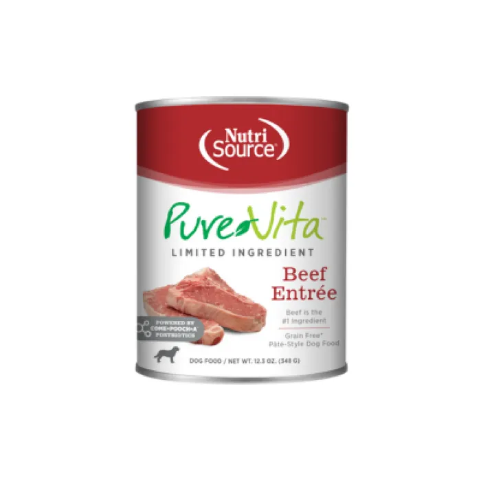 Pure Vita Dog Beef Gf Can 12.3oz 12/cs