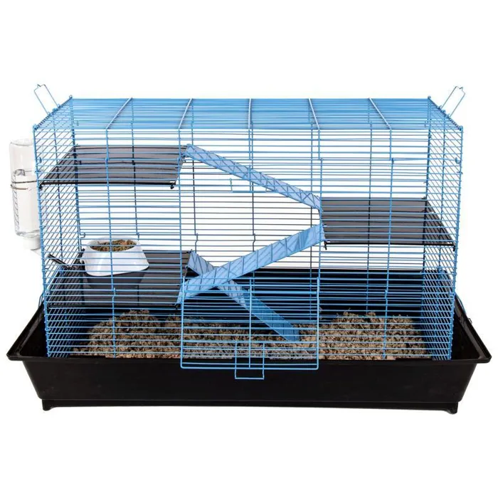 Critter Ware Mess Resistant Cage Blue 35 In;
