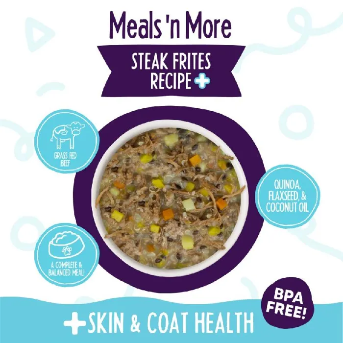 Weruva Meals N More Dog Cup - Steak Frites Plus 3.5oz 10/slv