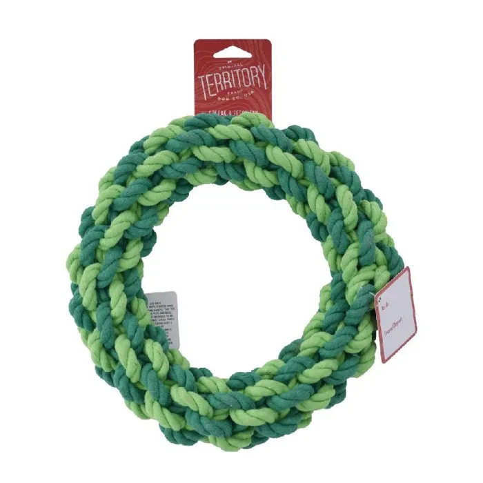 Territory Holiday Dog Toy Wreath Braided Rope 2025
