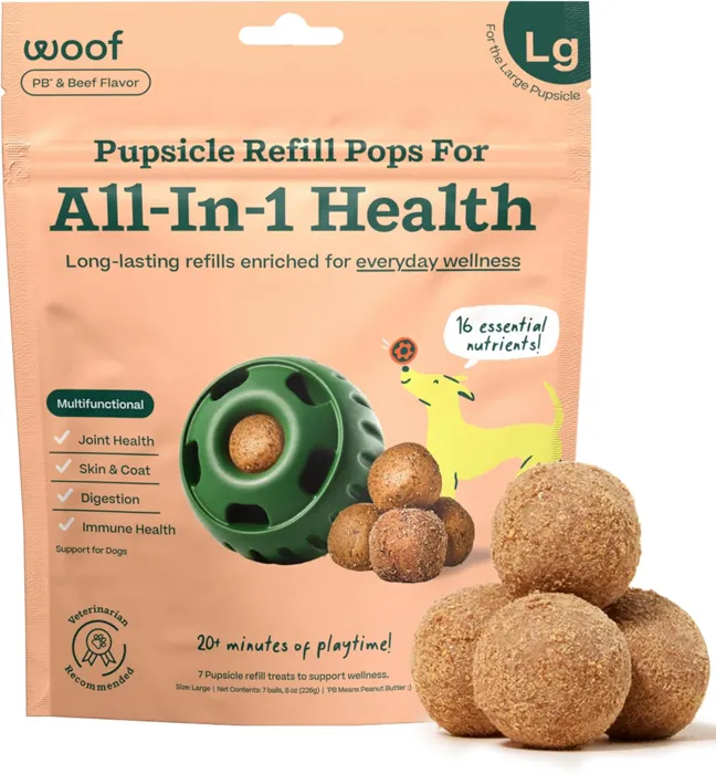 Woof Small Pops Treat Beef Multivitamin 6.5oz