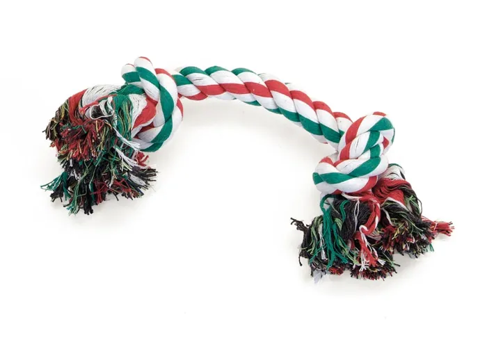 Rascals Ropetoy Xlarge 6.5" 2 Knot-multicolor