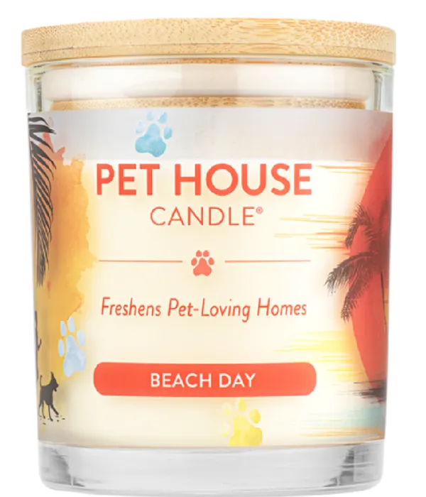 Pet House Candle Beach Day Lg