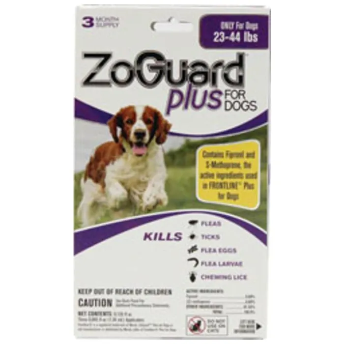 Zoguard Plus For Dogs, 23-44 Lbs, 3 Dose;