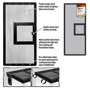 Metal Screen Cover W/door Black 30x12"