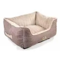 Memory Cuddler Dlxpet Bed Cream/brown 25x21x9.5"