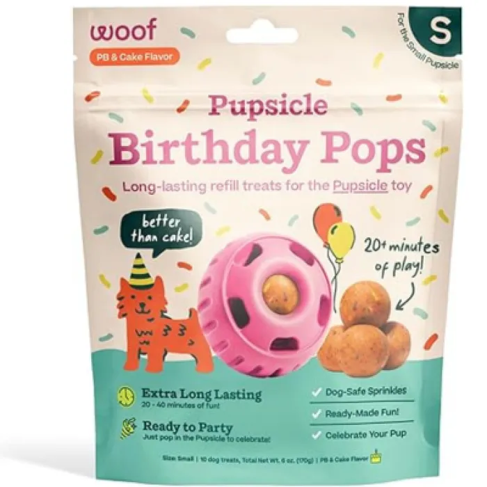 Woof Dog Treat Birthday Pops Small 6oz
