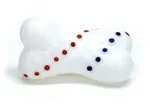 3.7vinyl Bone Dog Toy, White, 3.75"