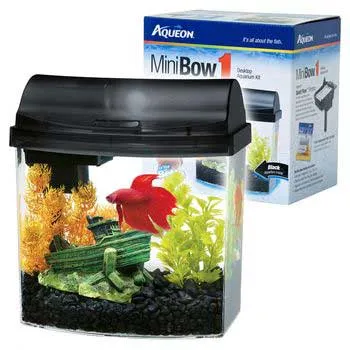 Aqueon Kit Mini Bow Front 1 Gallon Black
