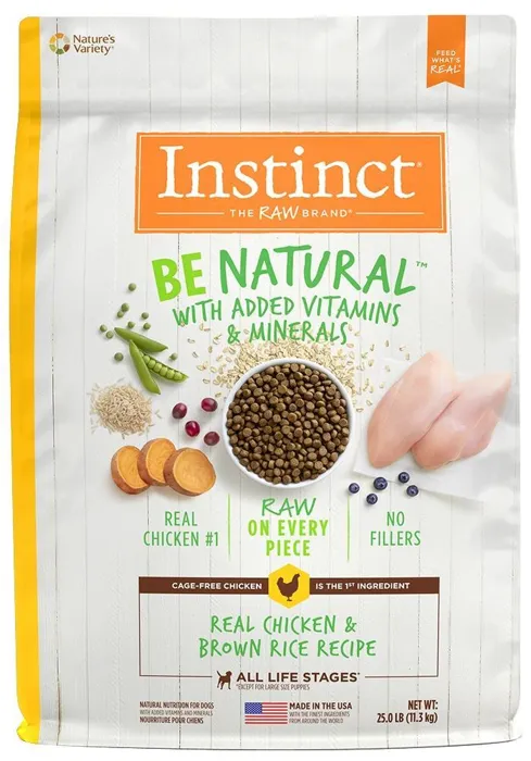 Instinct Be Nat Chkn & Brn Rice Dog Food 4.5-lb