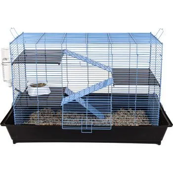 Critter Ware Mess Resistant Cage Blue 35 In;