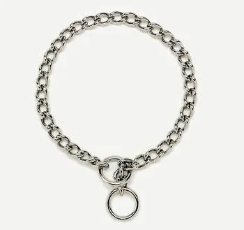 Chain Training Dog Collar, Chrome, 2.0 Mm X 14"