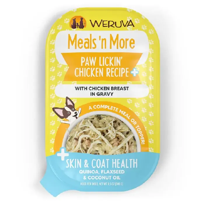 Weruva Meals N More Dog Cup - Paw Lickin' Chicken Plus 3.5oz 10/slv