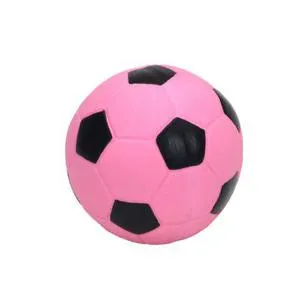 Latex Soccer Ball Dog Toy, Pink, 3"