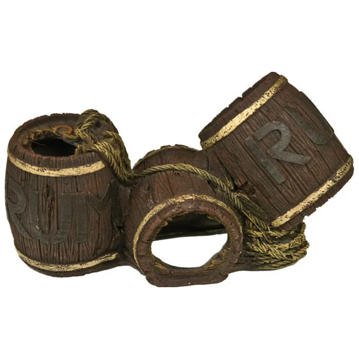 DISC BR Ornament Rum Barrel Pile With Cave