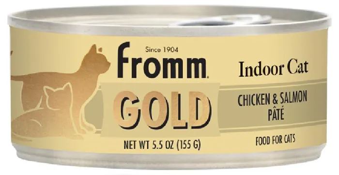 Fromm Gold Cat Can Pate Indoor Chkn Slmn 12/5.5 Oz