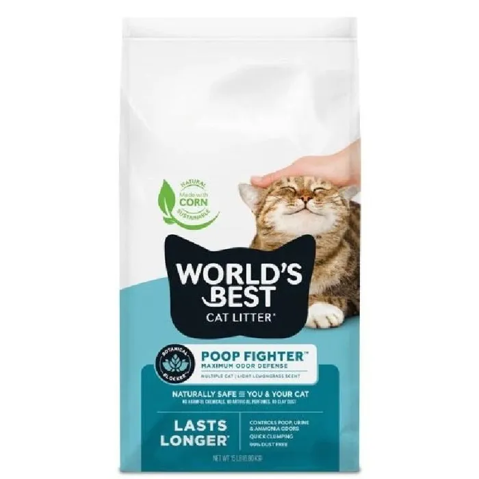 DISC Worlds Best Cat Litter Poop Fighter 28lb