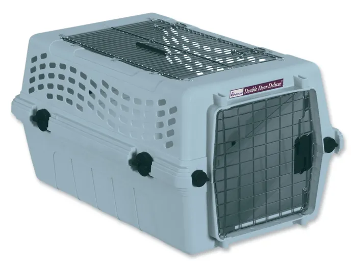Petmate Double Door Deluxe Kennel Medium 23"x14.5"x12" Spa Teal