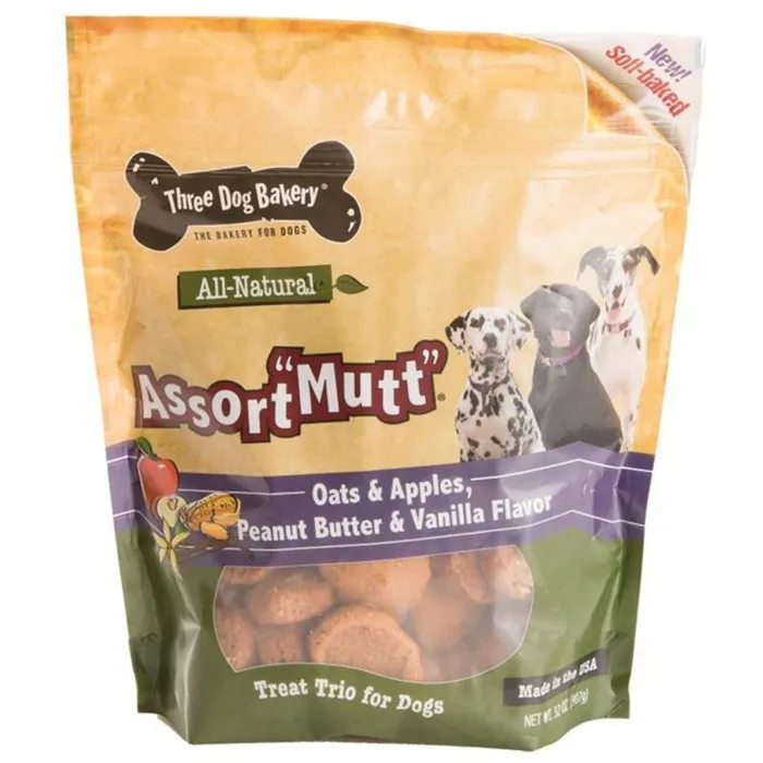 Assortmutt Treat Trio For Dogs Oats W/apple 2 Lb