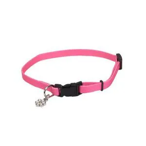 Adjustable Dog Collar, Neon Pink, 3/8" X 06"-08"