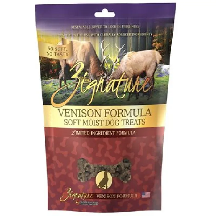 Zignature Dog Treat Soft Moist Venison 4oz